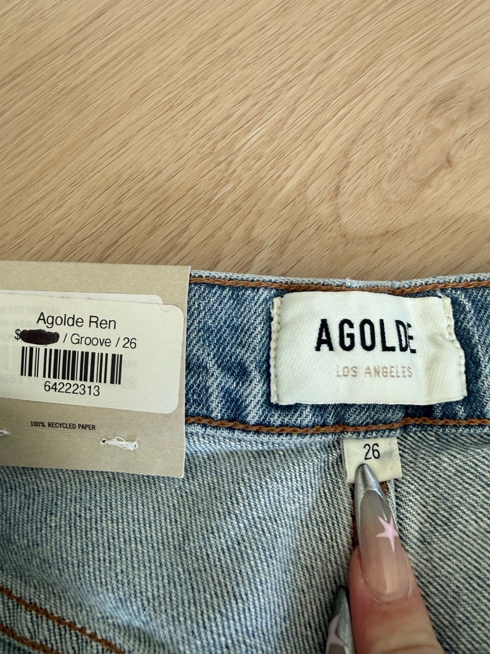 AGOLDE REN High Rise Wide Leg Jeans - Picture 4 of 4